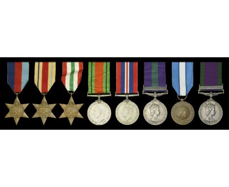 Eight: Captain G. R. Clarke, Royal Engineers  1939-45 Star; Africa Star; Italy Star; Defence and War Medals 1939-45; General 