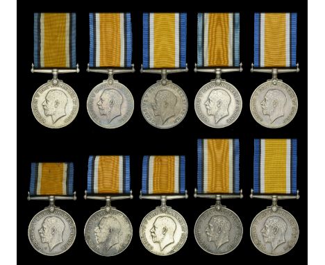 British War Medal 1914-20 (10) (281176 Spr. G. Chapman. R.E.; 2308 Spr. A. R. Charlton. R.E.; 158145 Spr. J. Cooper. R.E.; 14