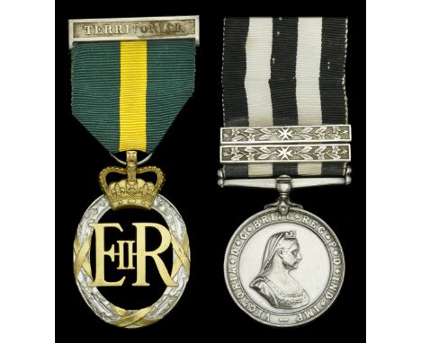 Efficiency Decoration, E.II.R., Territorial, reverse officially dated 1955, complete with integral top suspension brooch, in 