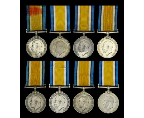 British War Medal 1914-20 (8) (409704 Cpl. J. W. Shoolbread. R.S. Fus.; 1134 A. Sjt. T. H. Jones. R. W. Fus.; 60248 Pte. A. B