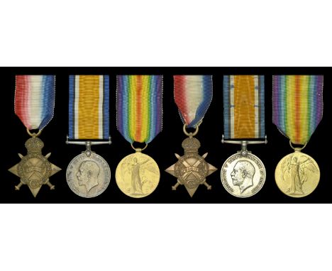 Three: Private M. Nicholas, Royal Warwickshire Regiment 1914-15 Star (8961 Pte. M. Nicholas. R. War: R.); British War and Vic