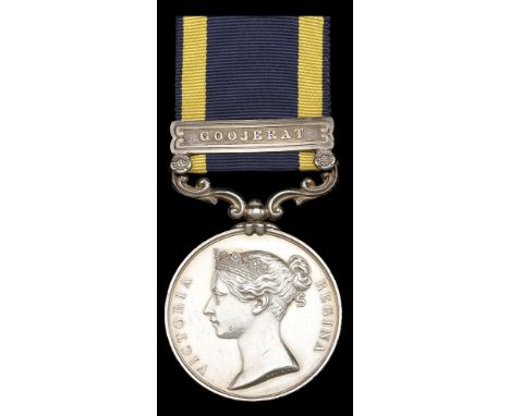 Punjab 1848-49, 1 clasp, Mooltan (Chas. Cartwright. 10th Foot.) light edge bruise and minor marks, otherwise good very fine  
