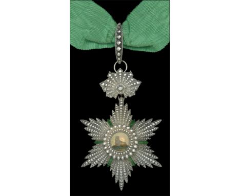 Persia, Empire, Order of the Lion and the Sun, Third Class neck badge, by Vinc Mayer’s Söhne, Vienna, 99mm including suspensi