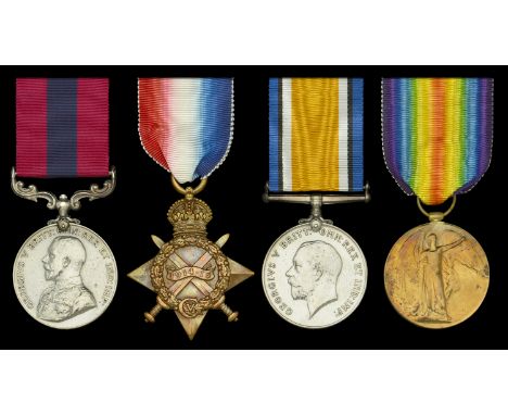 A Great War 1915 ‘Western Front’ D.C.M. group of four awarded to Private A. H. S. Hale, 1/3rd (City of London) Battalion, Lon