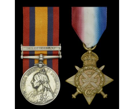 1914 Star (3-977 Pte G. Baxter. Yorks: L.I.); together with a renamed Queen’s South Africa 1899-1902, 1 clasp, Cape Colony (T