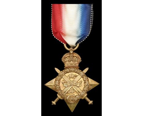 1914 Star (9225 Pte P. Gathercole. 3/Rif: Brig.) good very fine £80-£120  ---  Peter Septimus Gathercole was born in St. Panc