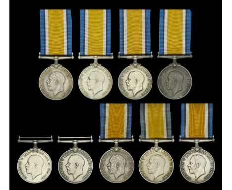 British War Medal 1914-20 (9) (881387 Dvr. W. Calver. R.A.; 630785 Gnr. G. Craig. R.A.; 1537 Gnr. E. Dolan. R.A.; 29524 Dvr. 