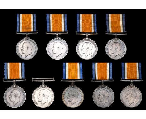 British War Medal 1914-20 (4-5499 Cpl. W. Healey. North’d Fus.; 44759 Pte. C. Bowman. North’d Fus.; 36541 Pte. G. Champman. N