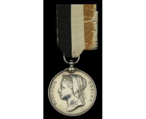 The Central Africa medal awarded to Mr J. G. King, a civilian Volunteer from Port Herald who was severely wounded through the