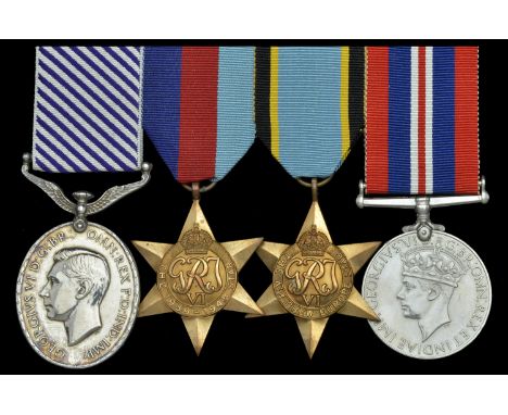 A Second War Air Gunner’s D.F.M. group of four awarded to Flight Sergeant R. V. Pooley, 50 Squadron, Royal Air Force  Disting