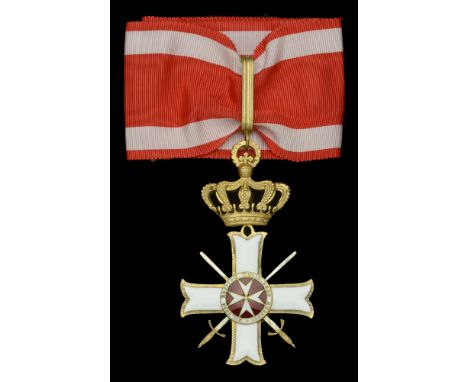 International, Sovereign Military Order of St. John of Jerusalem, Rhodes & Malta, Cross of Merit, Commander’s neck badge, wit