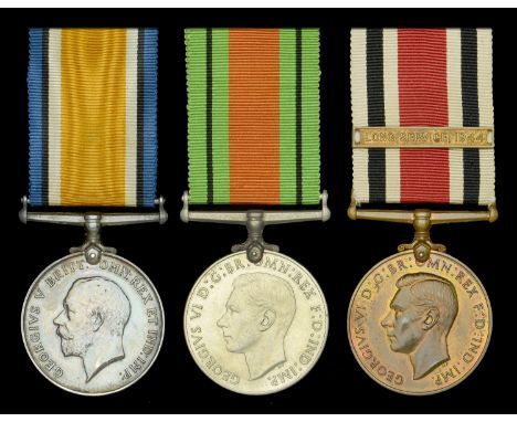 Three: Colour Sergeant H. Day, Somerset Light Infantry  British War Medal 1914-20 (3393 A.C. Sgt. H. Day Som. L.I.); Defence 