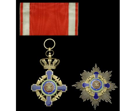 Romania, Kingdom, Order of the Star, 2nd type, Civil Division, First Class set of Insignia, by Heinrich Weiss, Bucharest, com