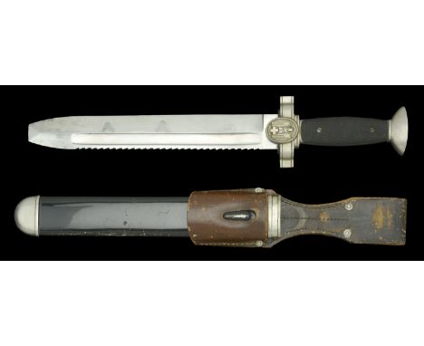 A German Second World War Red Cross Man’s Hewer. A very nice example of the Red Cross hewer, good blade with much original cr