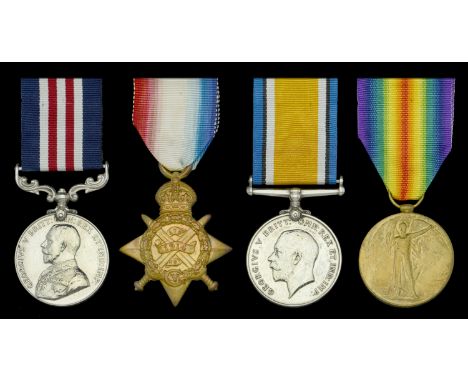 A Great War ‘Western Front’ M.M. group of four awarded to Private S. E. Venn, Grenadier Guards, who was wounded by gun shot i