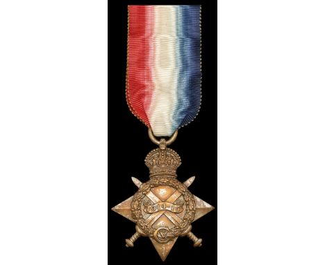 The 1914-15 Star awarded to Private W. Moore, 1st Battalion, South Staffordshire Regiment, who was killed in action during th