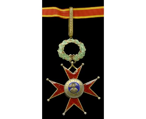 Vatican, Holy See, Order of St Gregory, Grand Officer’s neck badge, 90mm including suspension x 61mm, silver-gilt and enamel,