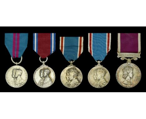 Coronation 1911, unnamed as issued, with replacement suspension ring; Jubilee 1935, unnamed as issued; Coronation 1937 (2), o