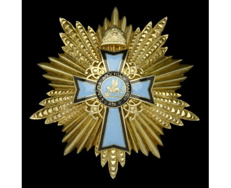 International, Greek Orthodox, Order of St Mark, Grand Cross breast star, by Tewfik Bichay, Cairo, 84mm, silver-gilt and enam