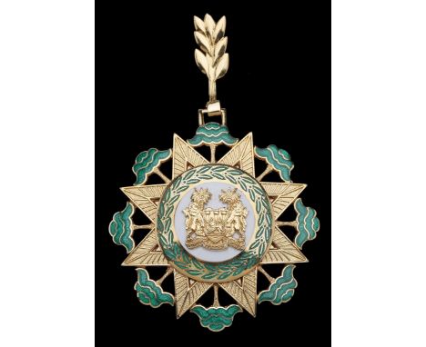 Sierra Leone, Republic, Order of the Republic, First Class sash badge, 61mm, silver-gilt and enamel, hallmarks for London 200
