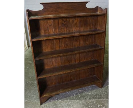 Vintage Oak Open Bookcase, 15cm high, 92cm wide, 20cm deep