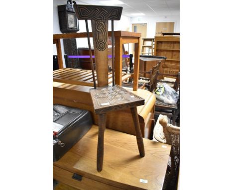A traditional spinning chair of Celtic design