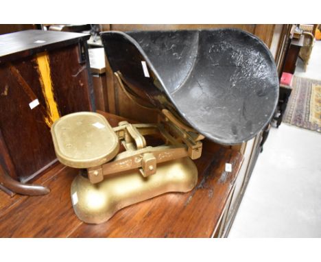 A vintage grocers or similar scales (no weights)
