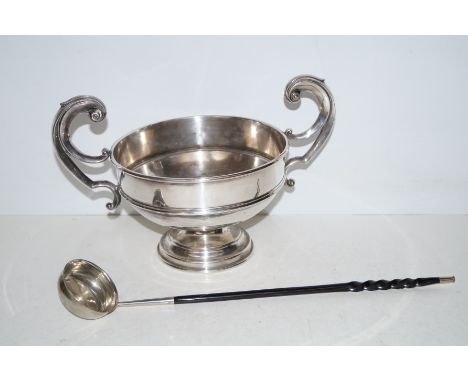 Silver Plate Punch Bowl and Ladle