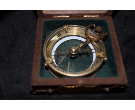 Brass Boxed Captain Cabin Map Reader Compass