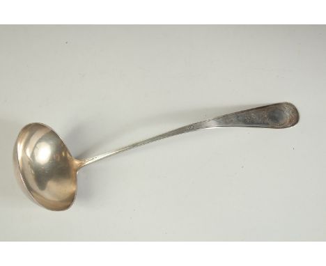 A STERLING SILVER SOUP LADLE F. W. GOODE.