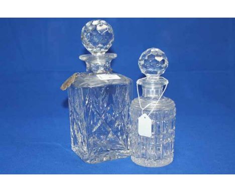 COLLECTION OF GLASS AND CRYSTAL DECANTERS
including a ship's decanter, varying sizes (6)
