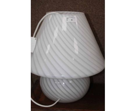 WEDGWOOD GLASS MUSHROOM LAMP 