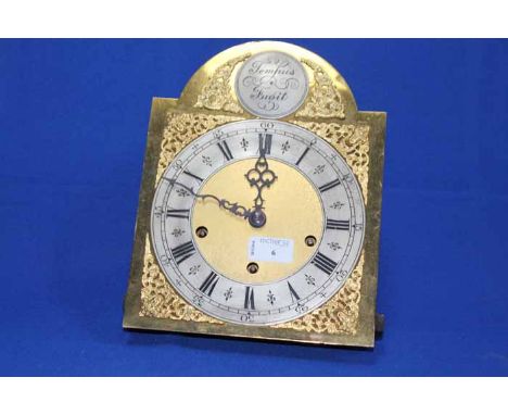 GRANDMOTHER CLOCK FACE WITH MOVEMENT,
the silvered dial inscribed "Camerons Perth"