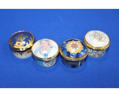 THREE ROYAL WORCESTER TRINKET BOXES
including 2000 Millenium, Portrait of the Queen, Golden Jubilee and another Golden Jubile
