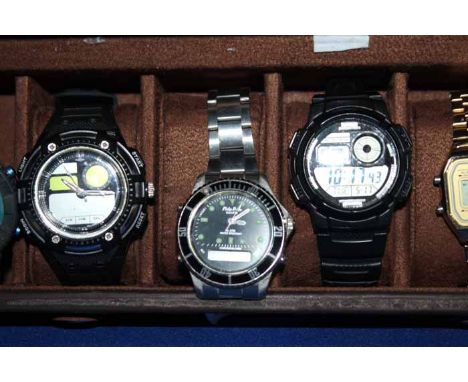 GROUP OF FIVE GENT'S WATCHES
including Casio