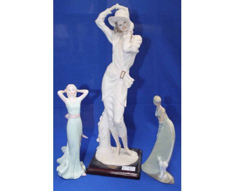 LOT OF CERAMIC AND COMPOSITE FEMALE FIGURES 
including geisha's, etc