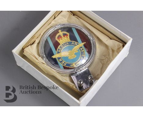 Royal Air Force car badge, nickel plate and enamel.