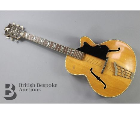 Vintage Hofner Committee Acoustic Guitar, circa 1959, nr 2337, spruce top with birdseye maple back and sides, approx 109 cms 