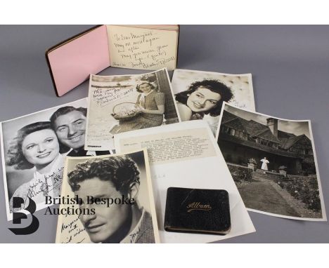 Two vintage autograph albums, the first includes some well-known movie and theatre personalities including Ginger Rogers, Car