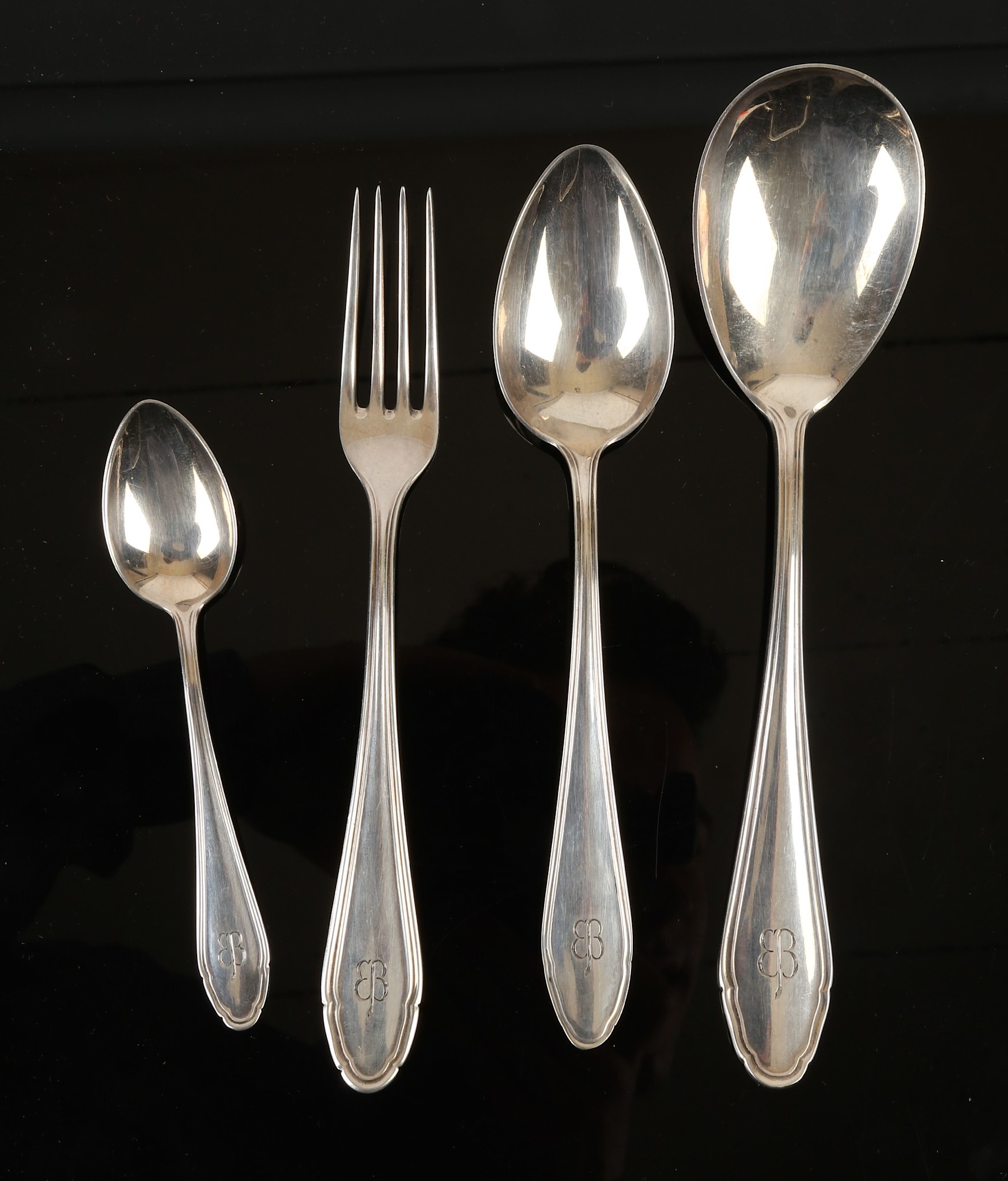 Eva Braun, companion of Adolf Hilter, and wife, silver cutlery ...