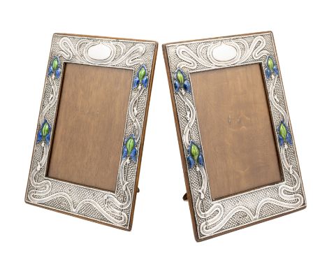 ☐ A PAIR OF EDWARDIAN SILVER-MOUNTED PHOTOGRAPH FRAMES, J. & R. GRIFFIN OF BIRMINGHAM, CHESTER, 1905/07 rectangular, each rel