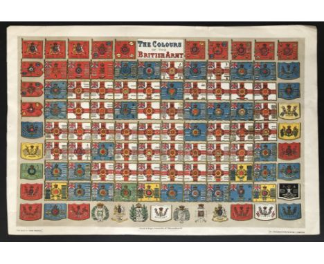 THE COLOURS OF THE BRITISH ARMY EARLY PRINT FROM THE BOYS OWN PAPER.&nbsp;
App.size: 41cm x 28.5cm