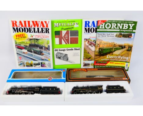  Airfix, Mainline - 2 x boxed OO gauge locomotives - Lot includes a Mainline #37-056 4-6-0 6P Rebuilt Scot Class locomotive #
