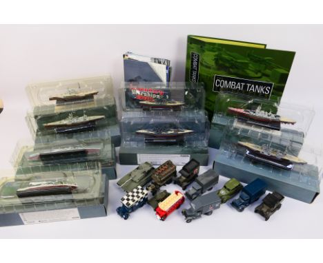 Atlas Editions, DeAgostini, Lledo, Oxford Die-cast - 20 x boxed/unboxed military aircraft die-cast model aircraft, battleship