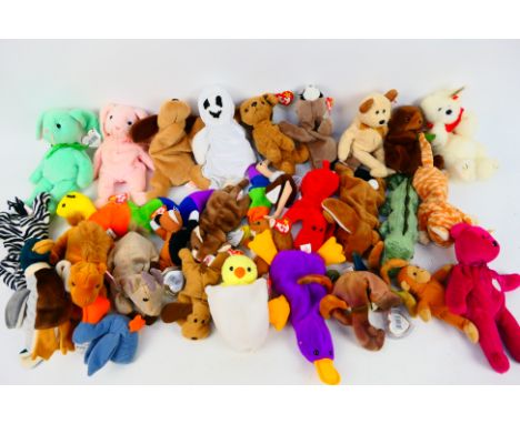 Ty Beanies - Teenie Beanie Babies - A collection of 30 x including Patti, Bones, Valentina, Huggy, Ziggy, Jake, Amber, Seawee