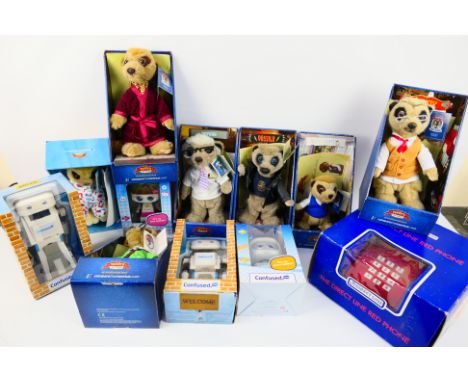 Meerkats - Direct Line - Other - A collection of boxed promotional toys including Confused.com 'Miss Hebert'; Direct Line Tel