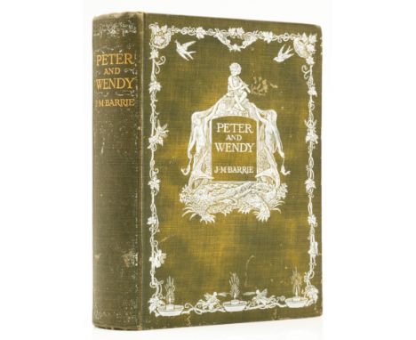 Barrie (J.M.) Peter and Wendy, first edition, frontispiece, pictorial title and 11 plates by F.D. Bedford, stain to pp.186-18