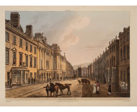 Bath.- Nattes (John Claude) Bath, Illustrated by a Series of Views...With Descriptions to Each Plate, half-title, hand-colour