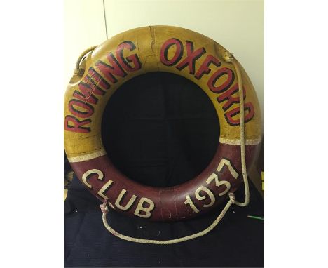 Life ring with "Oxford Rowing Club 1937" painted detail