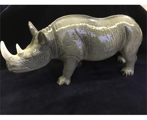 Ceramic Rhino made by Mellow Ware England